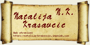 Natalija Krasavčić vizit kartica